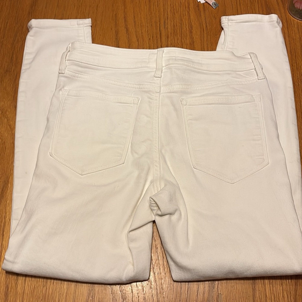 EUC Sz 4P Athleta Women's Cream Skinny stretch Jeans - Picture 4 of 6